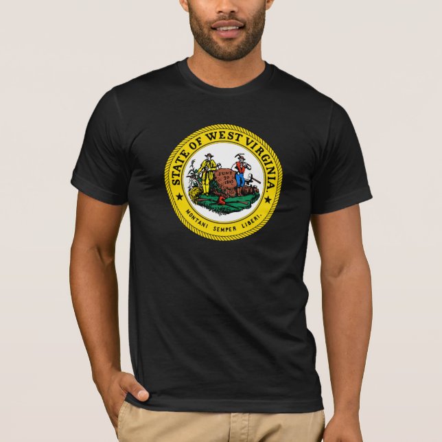 Väster Virginia State Seal - Tee Shirt (Framsida)