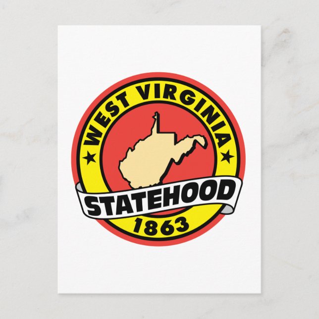 Väster Virginia Statedom 1863 Vykort (Framsida)
