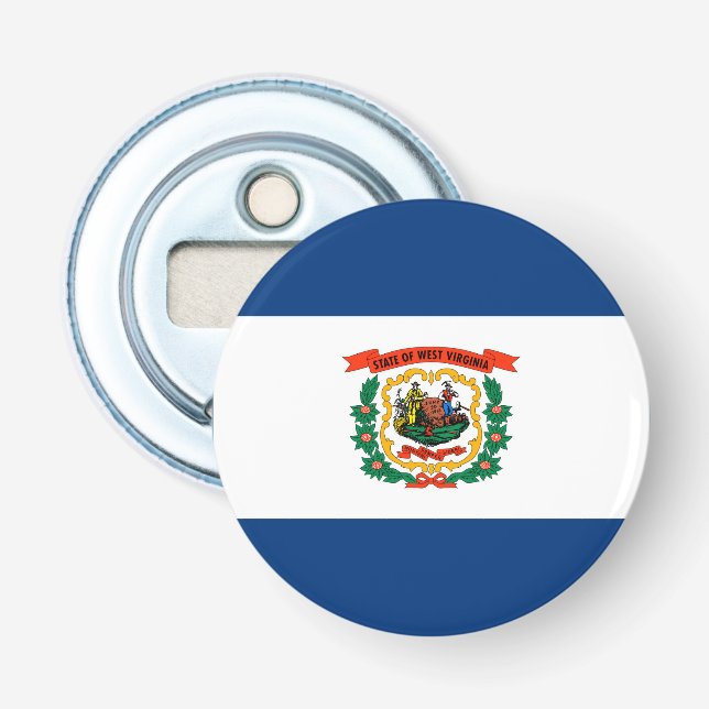 Väster Virginia Statlig flagga Design Flasköppnare (Framsidan)