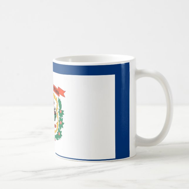 Väster Virginia Statlig flagga Design Kaffemugg (Höger)