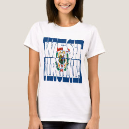Väster Virginia statlig flagga T-shirt