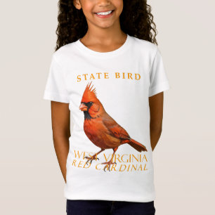Väster Virginia Territory Bird the Common Kardinal T Shirt