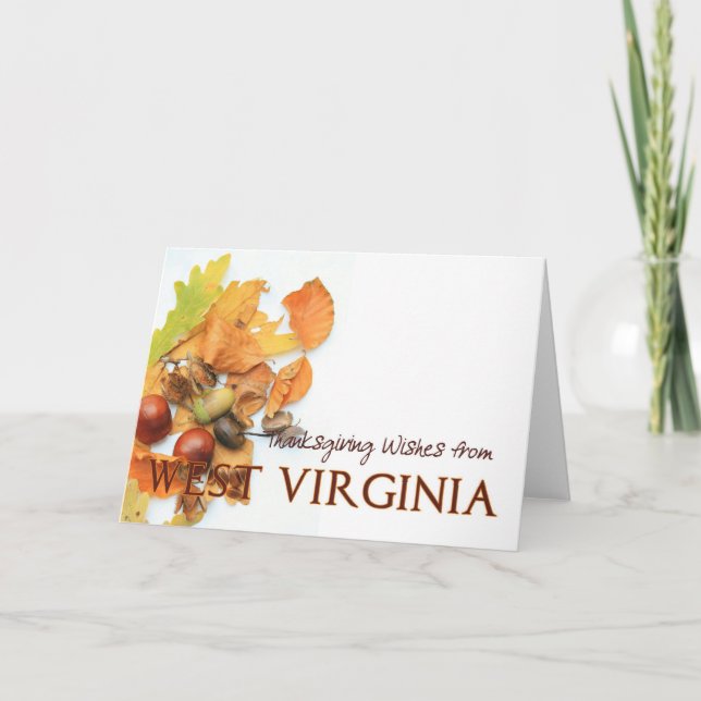 Väster Virginia Thanksgiving Card Helgkort (Framsida)