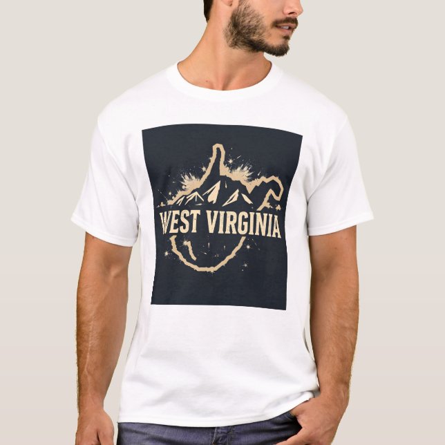 Väster Virginia Tshirt V05 T Shirt (Framsida)
