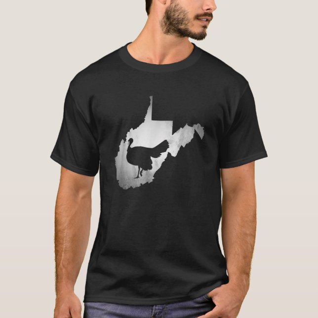 Väster Virginia Turkey Hunting T Shirt (Framsida)
