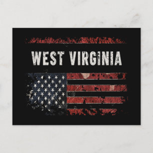 Väster Virginia USA flagga Vykort