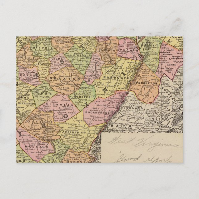 Väster Virginia Vykort (Framsida)