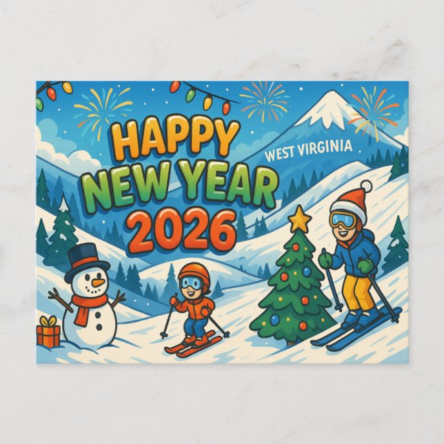 VÄSTER VIRGINIA-vykort Vykort (Framsida)