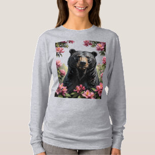 Väster Virginian Bear och Rosa Rhododendrons T Shirt