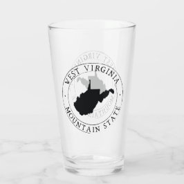 Väster Viriginia State Drinking Glass Glaskopp