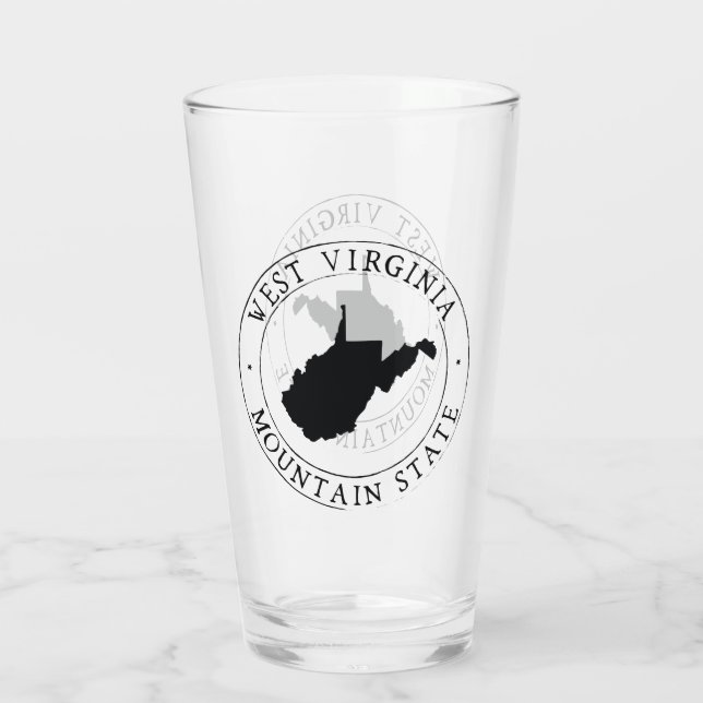 Väster Viriginia State Drinking Glass Glaskopp (Baksida)