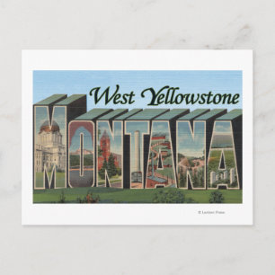 Väster Yellowstone, Montana Vykort