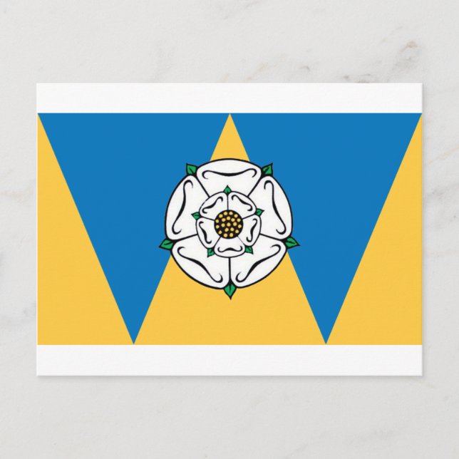 Väster Yorkshire-Flagga Vykort (Framsida)