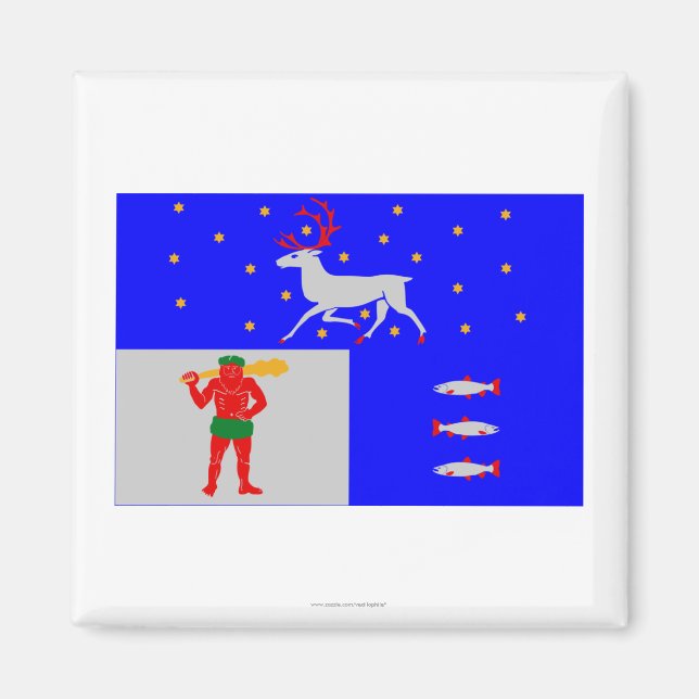 Västerbottens län flagga magnet (Framsidan)