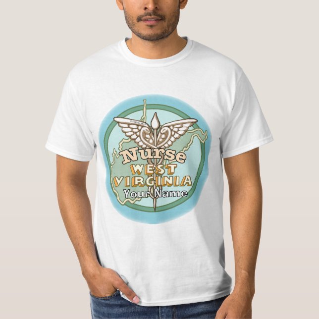 Västerbottens sjuksköterska Caduceus T Shirt (Framsida)