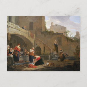 Västerkvinnor vid Roman Fontän Vykort