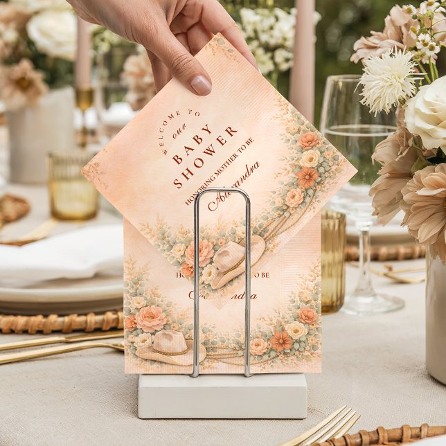 Västerländsk Blommig Bebis Shower Pappersservett (Skapare uppladdad)