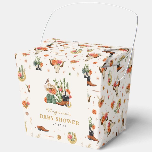 Västerländsk Boho Presentaskar (Colorful Western Boho Favor Boxes with Cactus by Painted Paperie
)