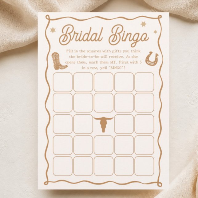 Västerländsk bröllopsbingo-spelkort inbjudningar (Skapare uppladdad)