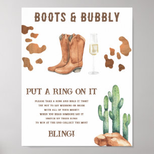 Västerländsk bröllopsfest Lek med ringen på spelet Poster