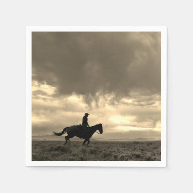 Västerländsk Cowboy Pappersservett (Framsidan)