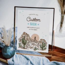 Västerländsk Cowboy Pojke Babykalas Anpassad Skylt