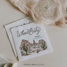 Västerländsk Cowboy Pojke Babykalas Pappersservett