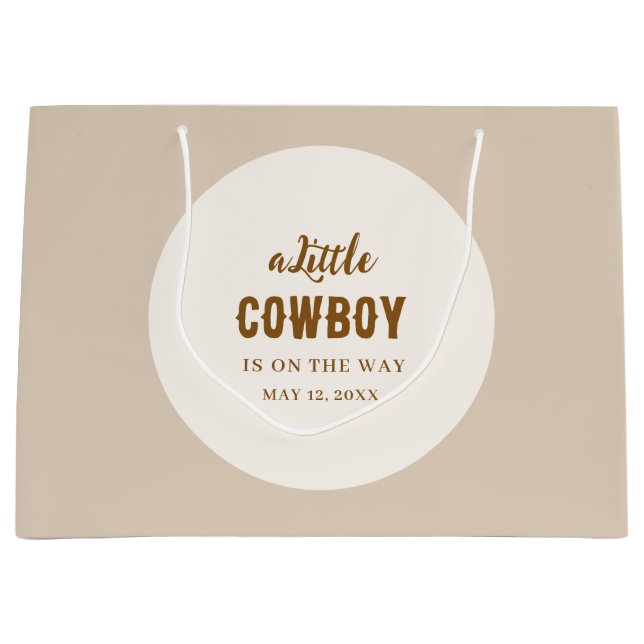 Västerländsk Cowboy-presentväska - enfärgad sandvi (Framsidan)