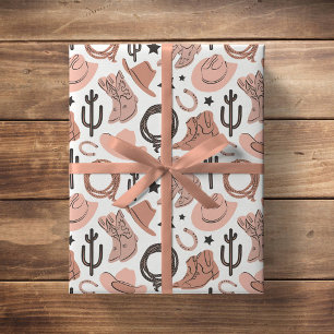 Västerländsk Cowboy Rodeo Gård Södra Ranch Neutral Presentpapper