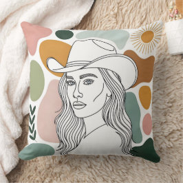 Västerländsk cowgirl kudde