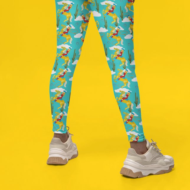 Västerländsk Cowgirl Retro-mönstrad Leggings (Skapare uppladdad)