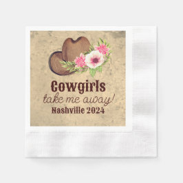 Västerländsk Cowgirl Sängkammare Nashville Party Pappersservett