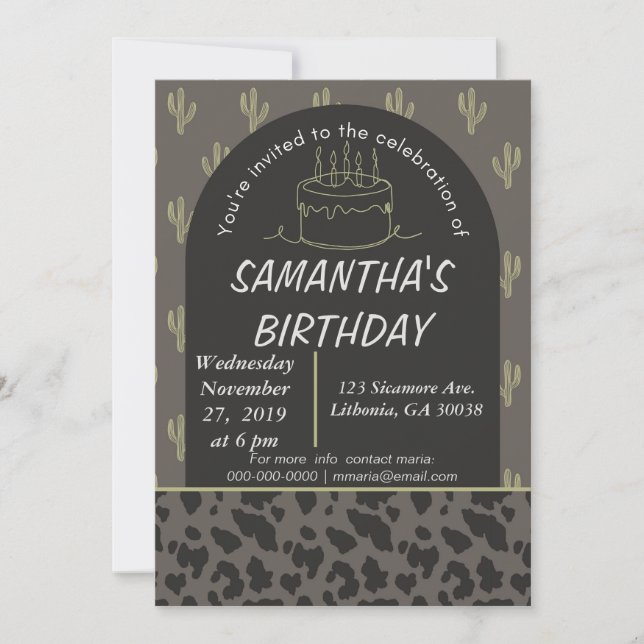 Västerländsk födelseinbjudan  inbjudningar (Framsida)