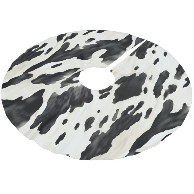 Västerländsk gårdsdjur Ko Land Julgransmatta Borstad Polyester (Vinklad)