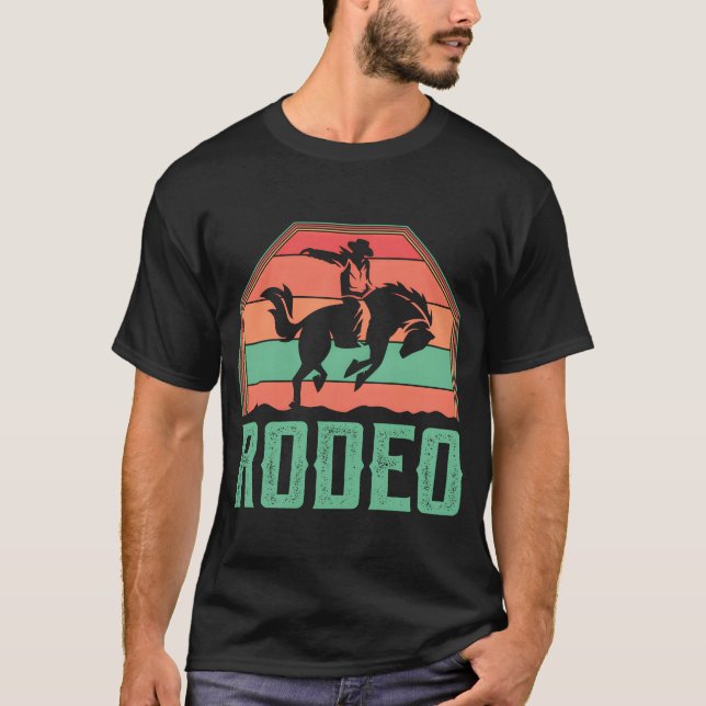 Västerländsk häst ridning rodeo ryttare cowboy vän t shirt (Framsida)