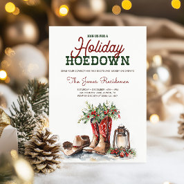 Västerländsk julfirande Hoedown Rustik Party Inbjudningar
