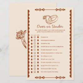 Västerländsk land Bröllopsspel över eller under