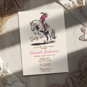 Västerländsk modern cowgirl-bryllupsshower med boc inbjudningar