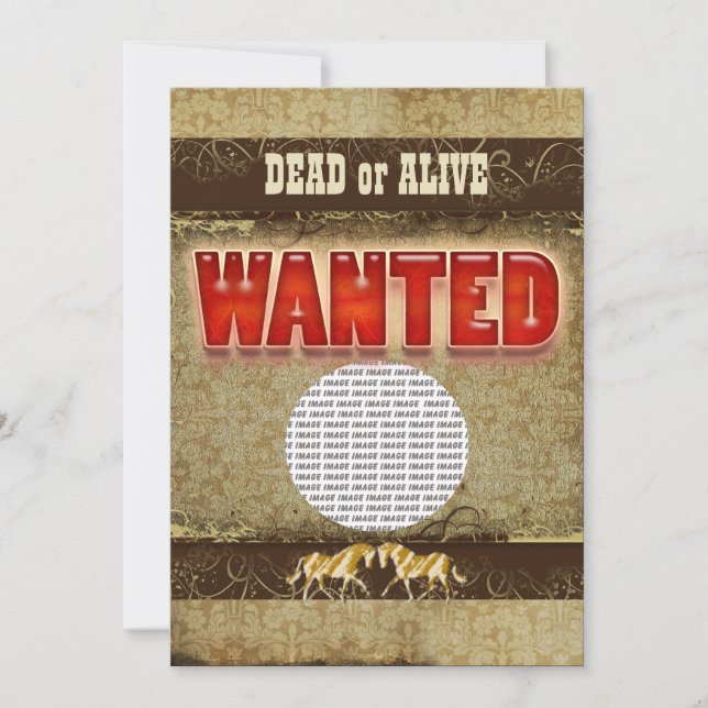 Västerländsk önskad ranch FOTO insats Inbjudningar (Framsida)