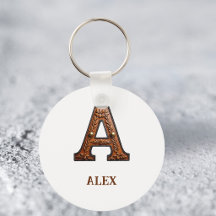 Västerländsk präglad läderinitial monogram A