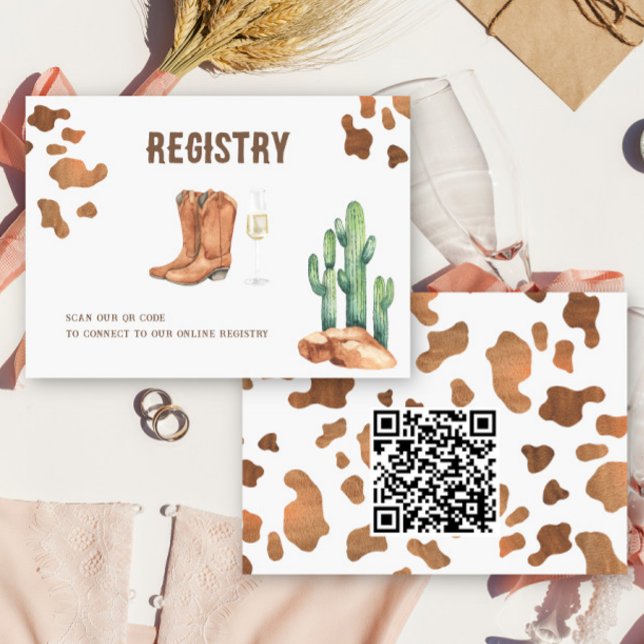 Västerländsk - QR-kod Bröllopsfest Registry  Tilläggskort (Skapare uppladdad)