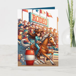 Västerländsk Rodeo Häst Cowgirl Tunna Racing Anpas Kort