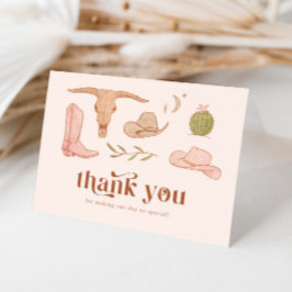 Västerländsk Rosa Bröllopsfest Tacksamhetskort Tack Kort