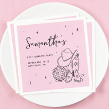 Västerländsk Rosa Cowgirl Disco Boll Spenarfest