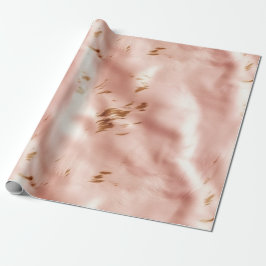 Västerländsk rosablommig rosa falsk ko-hud bröllop presentpapper