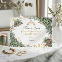Västerländsk Salvia Grön Ros Guld Land Quinceañera