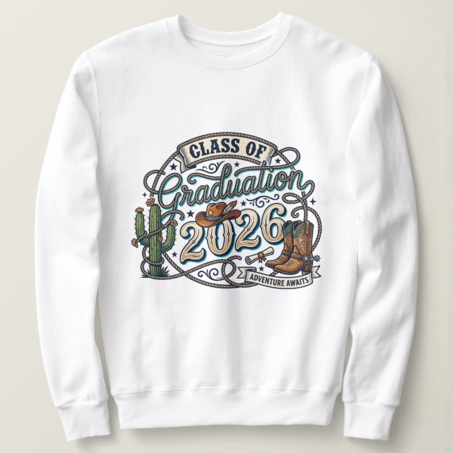 Västerländsk stil 2026 Examen  T Shirt (Design framsida)