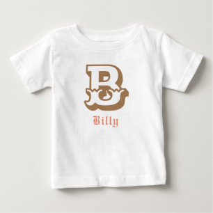 Västerländsk stolthet Personlig monogram baby t-sh T Shirt