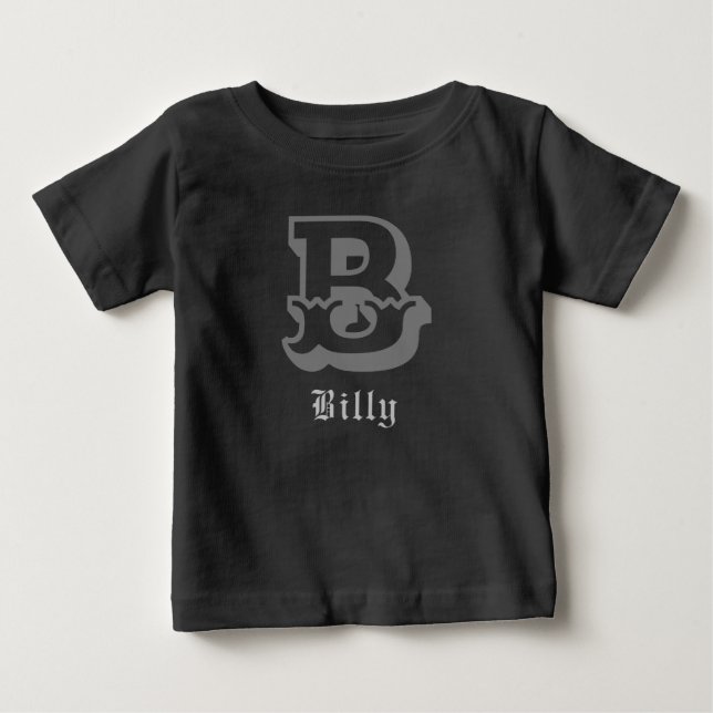 Västerländsk stolthet Personlig monogram T Shirt (Framsida)