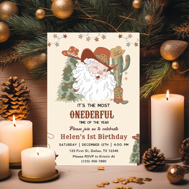 Västerländsk tomte Vad roligt jul födelsedag  Inbjudningar (Skapare uppladdad)
